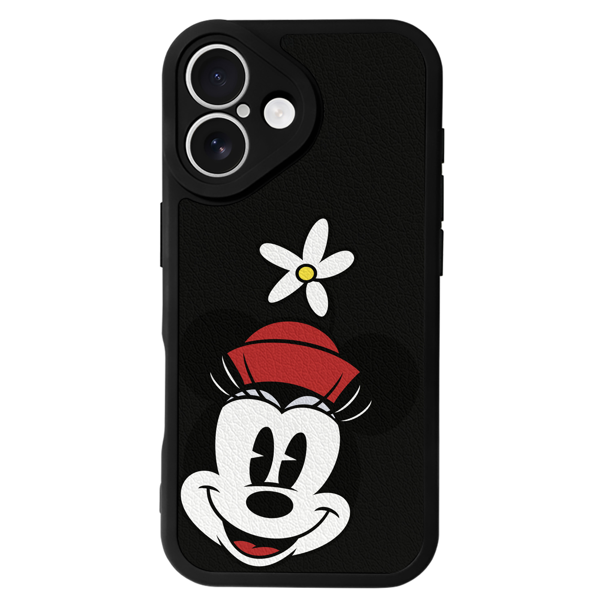 （画像用） ミッキーマウス Mickey Mouse 【iPhone 16シリーズ対応】シリコンスマホケース（レザー調） 材質：シリコン